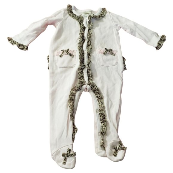 CT2134 Miniclasix Onesie Pink & Animal Print Ruffled 6 Months - Picture 1 of 8